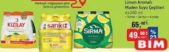 LİMON AROMALI MADEN SUYU ÇEŞİTLERİ 6X200 ML fiyat ve kampanya bilgisi